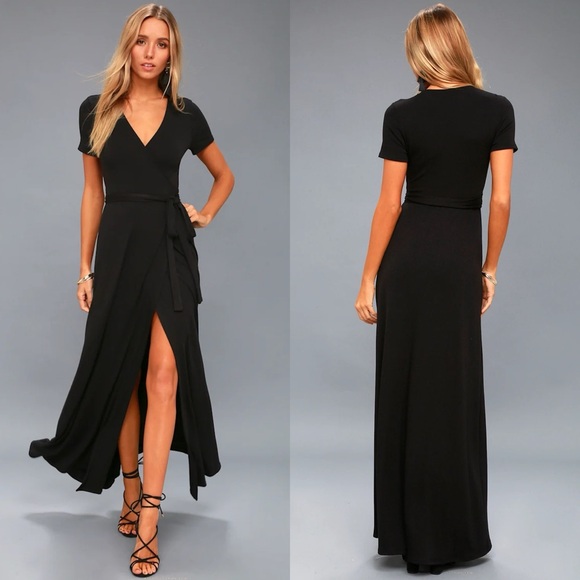 Lulus Dresses & Skirts - Lulus | Evolve Black Wrap Maxi Dress